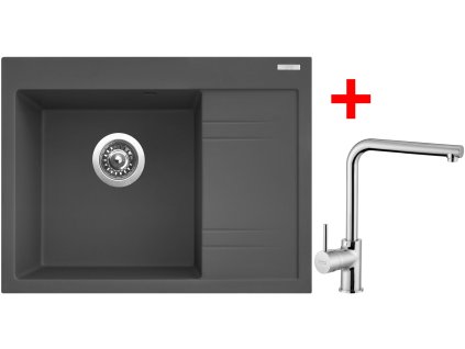 Sinks RIM 650 L Titanium + Elka G2672