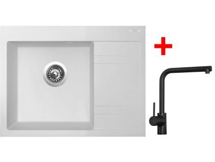 Sinks RIM 650 L Milk + Elka čierna matná G2728