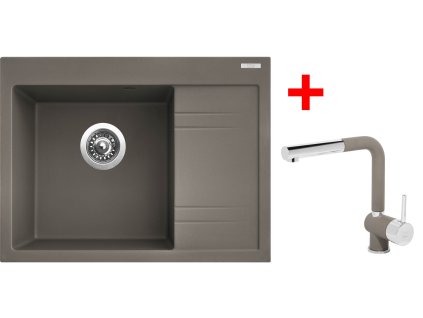 Sinks RIM 650 L Truffle + Mix 3 P GR G2854