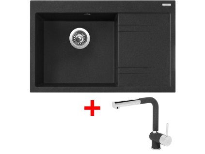 Sinks RIM 780 L Granblack + Mix 3 P GR G5630