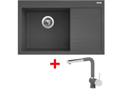 Sinks RIM 780 L Titanium + Mix 3 P GR G5672