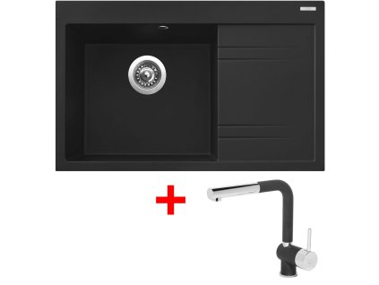 Sinks RIM 780 L Metalblack + Mix 3 P GR G5674