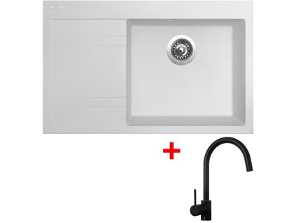 Sinks RIM 780 P Milk + Vitalia čierna matná G5928