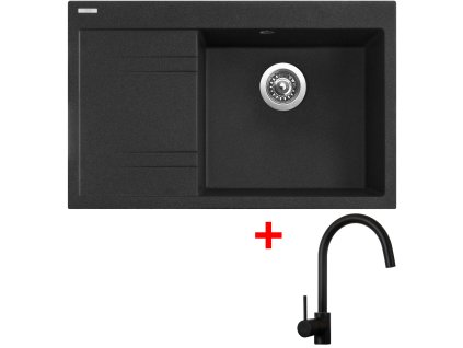 Sinks RIM 780 P Granblack + Vitalia black matt G5930