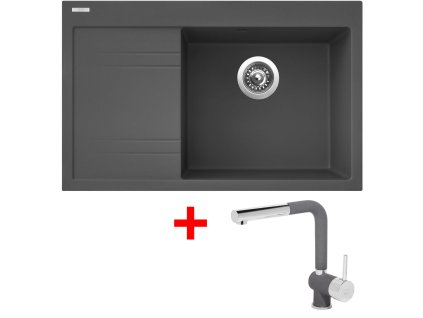 Sinks RIM 780 P Titanium + Mix 3 P GR G6472