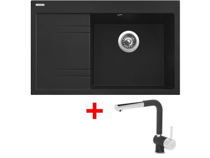 Sinks RIM 780 P Metalblack + Mix 3 P GR G6474