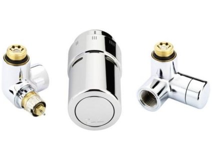 Ventil DANFOSS X-TRA COLLECTION RA-URX s prednastavením vrátane termostatickej hlavice RAX, pravý, chróm, 013G4004