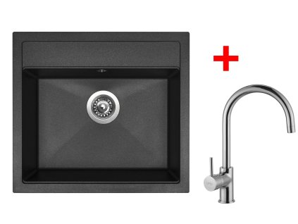 Sinks SOLO 560 Granblack + Vitalia G9030