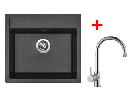 Sinks SOLO 560 Metalblack + Vitalia G9074