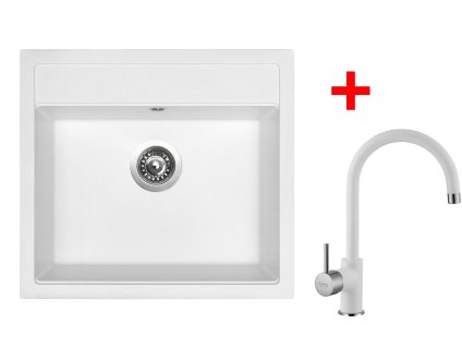 Sinks SOLO 560 Milk + Vitalia GR G9128