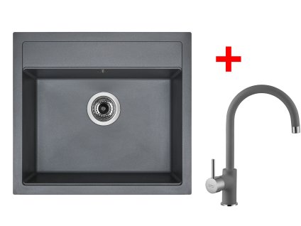 Sinks SOLO 560 Titanium + Vitalia GR G9172