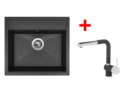 Sinks SOLO 560 Granblack + Mix 3 P GR G9230