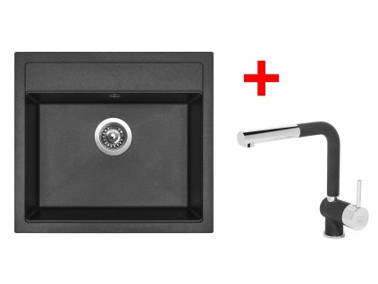 Sinks SOLO 560 Metalblack + Mix 3 P GR G9274