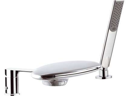 HOPA Trojotvorová vaňová batéria s vodopádom ARNO 07UF07 - nikel brúsený matný BAREI07UF07