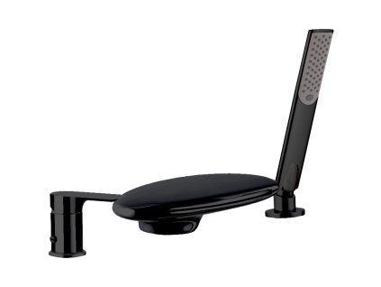 HOPA Trojotvorová vaňová batéria s vodopádom ARNO 07UF14 - čierna matná BAREI07UF14