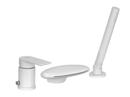 HOPA Trojotvorová vaňová batéria s vodopádom ARNO 07UF37 - biela matná BAREI07UF37