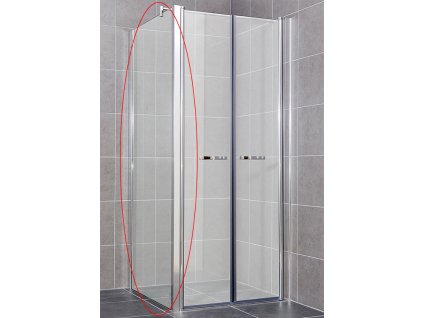 ARTTEC P-90 chróm - Pevná stena 90 cm k sprchovým dverám COMFORT číre sklo PAN04486