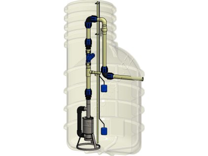 PUMPA Classic sada pre tlakovú kanalizáciu DN40 vrátane čerpadla PUMPA INOX Morava 5-16-T 1,1kW 400V kábel 10m ZB00042358