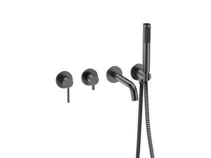 BESCO Podomietkový 4-otvorový vaňový set VEO grafitová BABWV4PGR