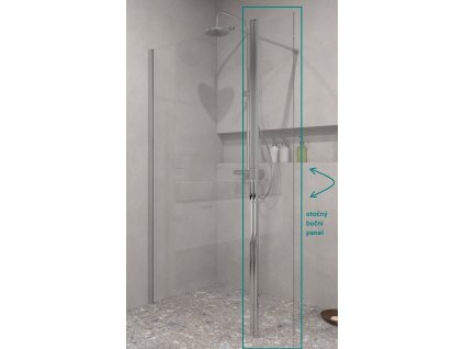 BESCO Bočný otočný panel ECO-N CHROM Pevná stena - 30 cm BCEXON30