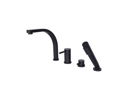 BESCO 4 - otvorová vaňová batéria DECCO čierna s príslušenstvom BABWD4CZ