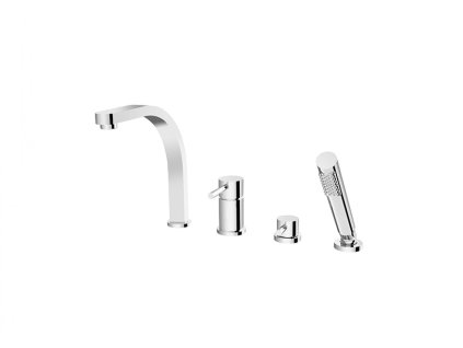 BESCO 4 - otvorová vaňová batéria DECCO chróm s príslušenstvom BABWD4CH