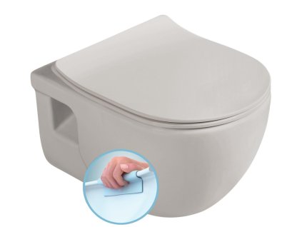 Sapho BRILLA závesná WC misa, Rimless, 36,5x53cm, latte mat 100614-114