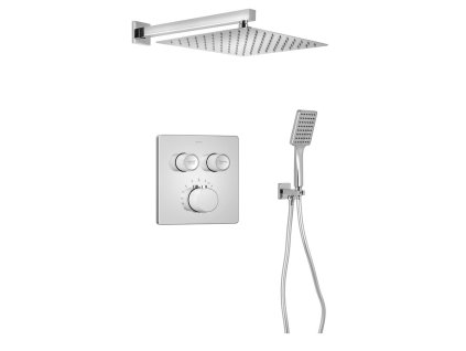 Sapho SMART SELECT podomietková termostatická sprchová súprava, 2 výstupy, vystúpenie, chróm RP042-01