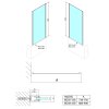 Polysan DEEP BLACK sprchová bočná stena 750x1650mm, číre sklo MD3116B