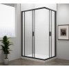 Polysan EASY BLACK obdĺžniková sprchová zástena 900x800mm, číre sklo EL5315B