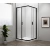 Polysan EASY BLACK štvorcová sprchová zástena 900x900mm, číre sklo EL5115B