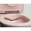 Isvea INFINITY závesná WC misa, Rimless, 36,5x53cm, ružová Salmon 10NF02004-2S