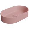 GSI KUBE X keramické umývadlo na dosku, 60x37cm, oválne, blush mat 945824