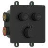 Sapho SMART SELECT podomietková termostatická sprchová batéria, box, 2 výstupy, čierna mat RP042B