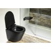 Sapho PACO závesná WC misa, Rimless, 36x53cm, čierna mat PZ1012WRB