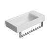 GSI NUBES keramické umývadlo 50x25cm, bez otvoru, pravé/ľavé, biela mat 9637009