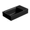 GSI NUBES keramické umývadlo 40x23cm, bez otvoru, pravé/ľavé, čierna mat 9636026