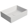 GSI KUBE X keramické umývadlo na dosku, 50x37cm, biela mat 942909