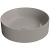 GSI KUBE X keramické umývadlo na dosku, priemer 45cm, tortora mat 942705