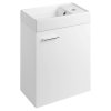 Aqualine ZOJA skrinka s keramickým umývadlom 40x22 cm, biela 51049A-02