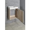 Aqualine ZOJA skrinka s keramickým umývadlom 40x22 cm, dub platina 51049DP-02