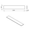 Sapho PLATO doska Rockstone 2300x24x360mm, biela matná PL236-0101