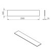 Sapho PLATO doska Rockstone 2000x24x360mm, biela matná PL206-0101