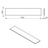 Sapho PLATO doska Rockstone 1900x24x360mm, biela matná PL196-0101