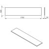 Sapho PLATO doska Rockstone 1700x24x360mm, biela matná PL176-0101