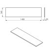 Sapho PLATO doska Rockstone 1400x24x360mm, biela matná PL146-0101