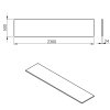 Sapho PLATO doska Rockstone 2300x24x500mm, biela matná PL230-0101
