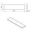 Sapho PLATO doska Rockstone 2200x24x500mm, biela matná PL220-0101