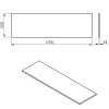 Sapho PLATO doska Rockstone 1700x24x500mm, biela matná PL170-0101