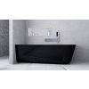 Polysan SUSSI L rohová stojaca vaňa liaty mramor 150x70x49,5cm, čierna/biela 93241L